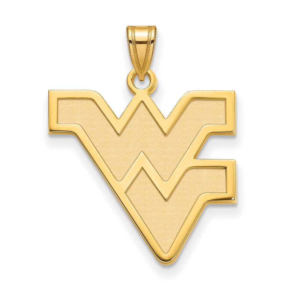 10K Gelbgold Logoart West Virginia University W V Groß Anhänger