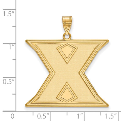 14K Gelbgold Logoart Xavier University Buchstabe X Extra Groß Anhänger