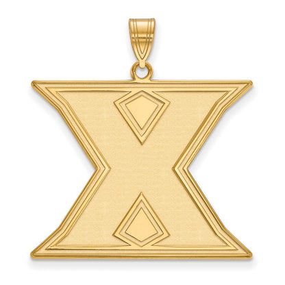 14K Gelbgold Logoart Xavier University Buchstabe X Extra Groß Anhänger