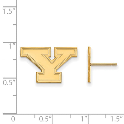 10K Gelbgold Logoart Youngstown State University Buchstabe Y Klein Ohrstecker