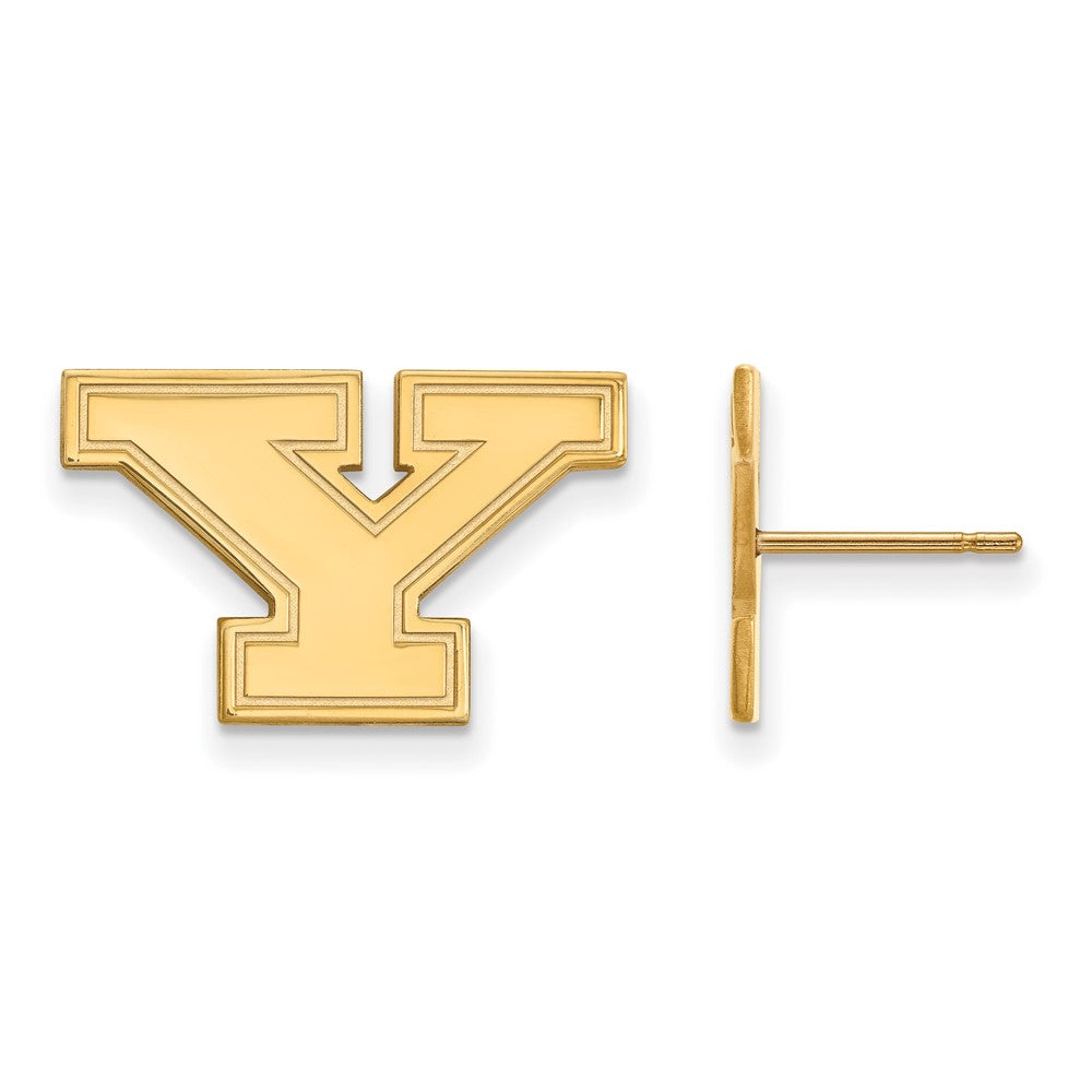 10K Gelbgold Logoart Youngstown State University Buchstabe Y Klein Ohrstecker