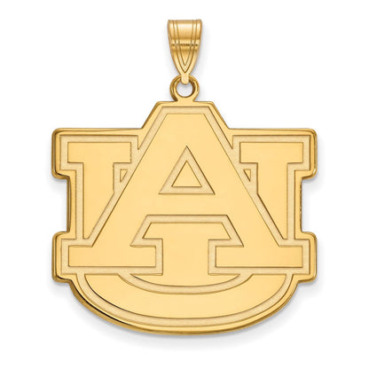 14K Gelbgold Logoart Auburn University A U Extra Groß Anhänger