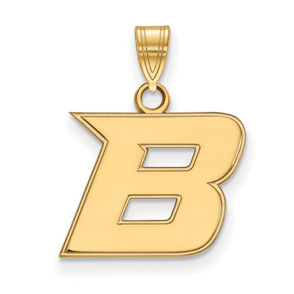 10K Gelbgold Logoart Boise State University Buchstabe B Klein Anhänger