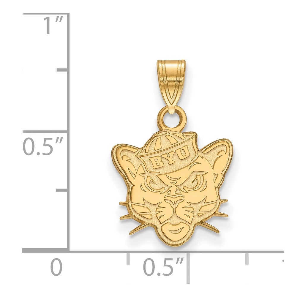 14K Gelbgold Logoart Brigham Young University Cougar Klein Anhänger