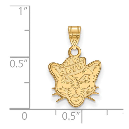 14K Gelbgold Logoart Brigham Young University Cougar Klein Anhänger