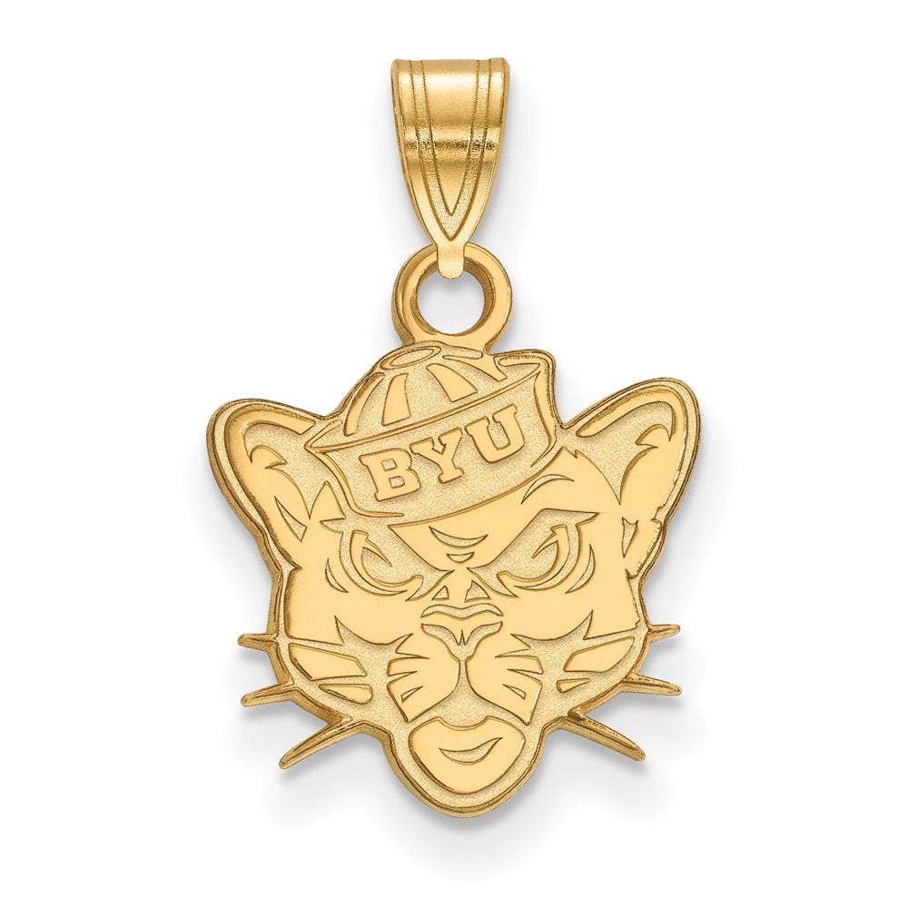 10K Gelbgold Logoart Brigham Young University Cougar Klein Anhänger