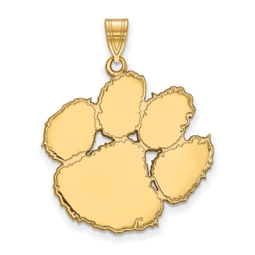 10K Gelbgold Logoart Clemson University Tiger Paw Extra Groß Anhänger