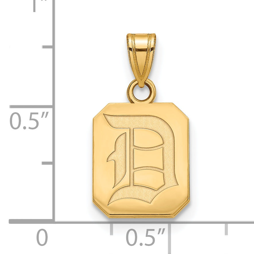 10K Gelbgold Logoart Duquesne University Buchstabe D Klein Anhänger