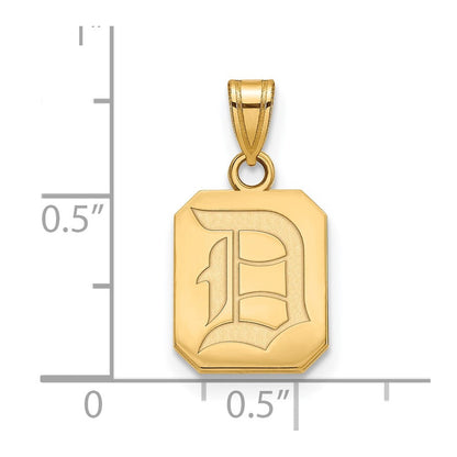 14K Gelbgold Logoart Duquesne University Buchstabe D Klein Anhänger