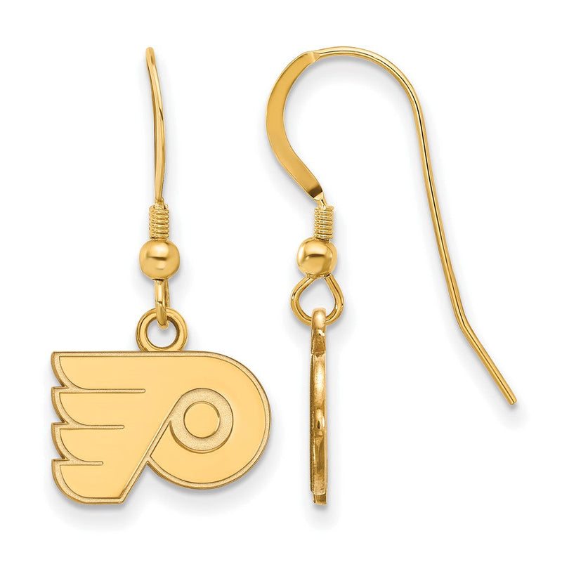 Vergoldet Sterlingsilber Nhl Logoart Philadelphia Flyers Extra Klein Ohrhänger
