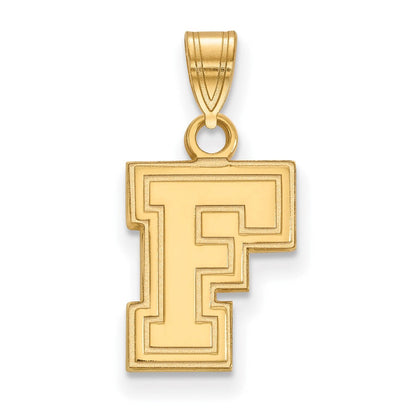 14K Gelbgold Logoart Fordham University Buchstabe F Klein Anhänger