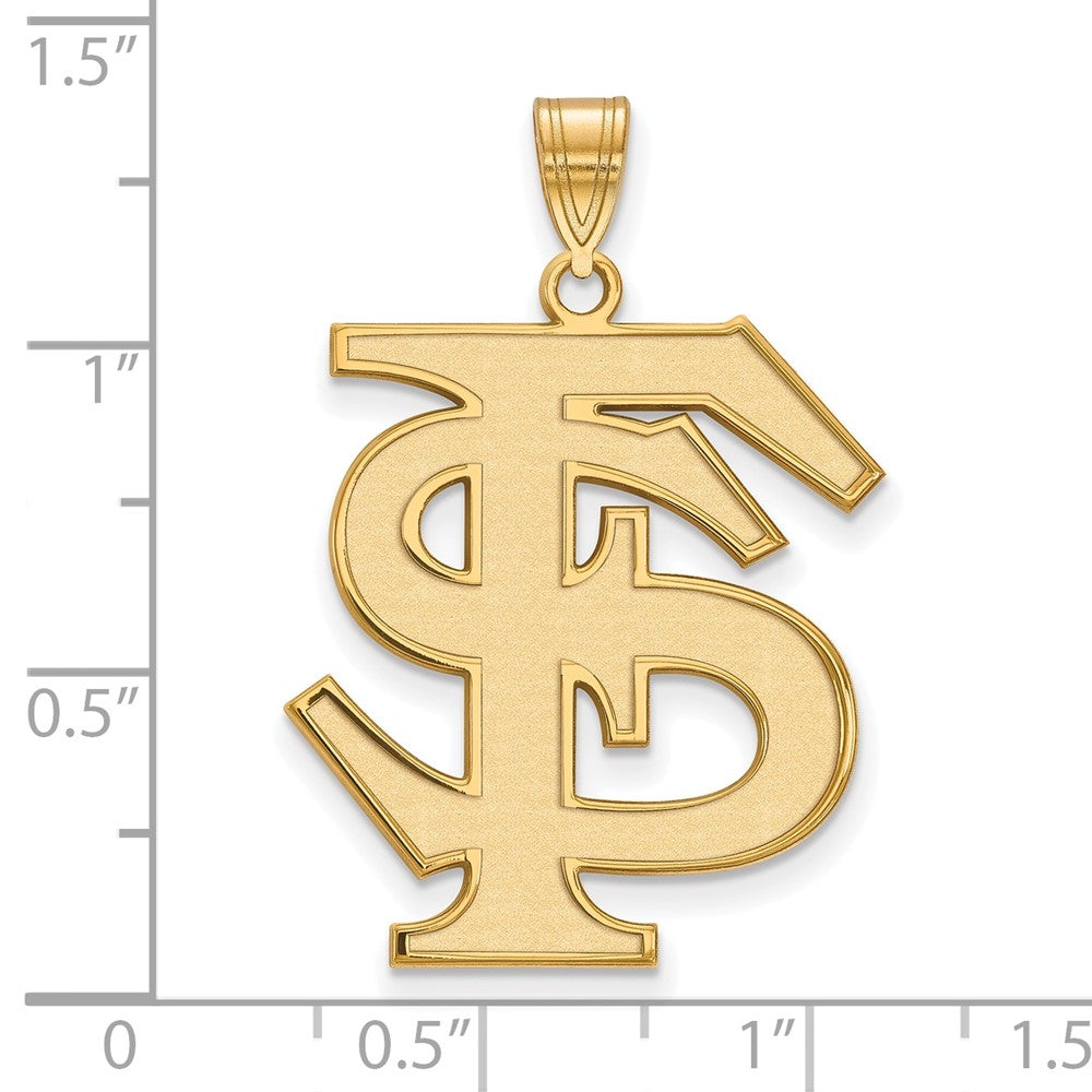 10K Gelbgold Logoart Florida State University F S Extra Groß Anhänger