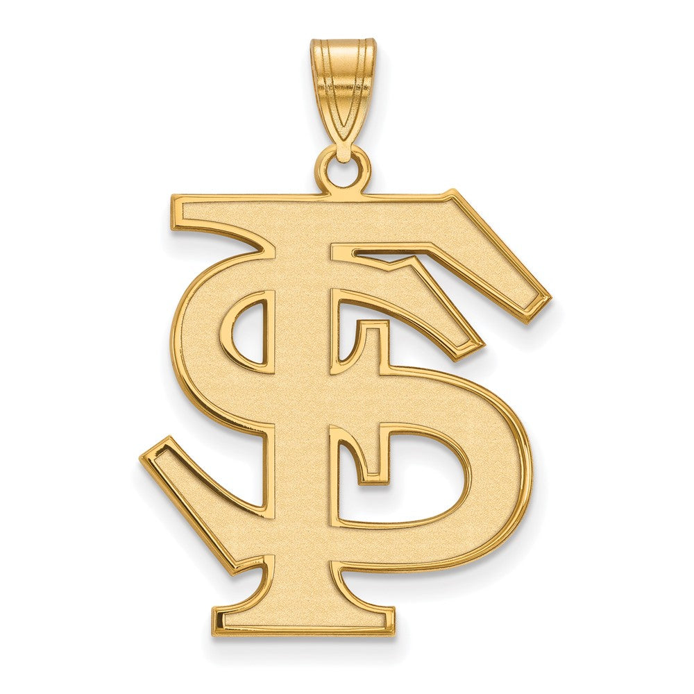 10K Gelbgold Logoart Florida State University F S Extra Groß Anhänger