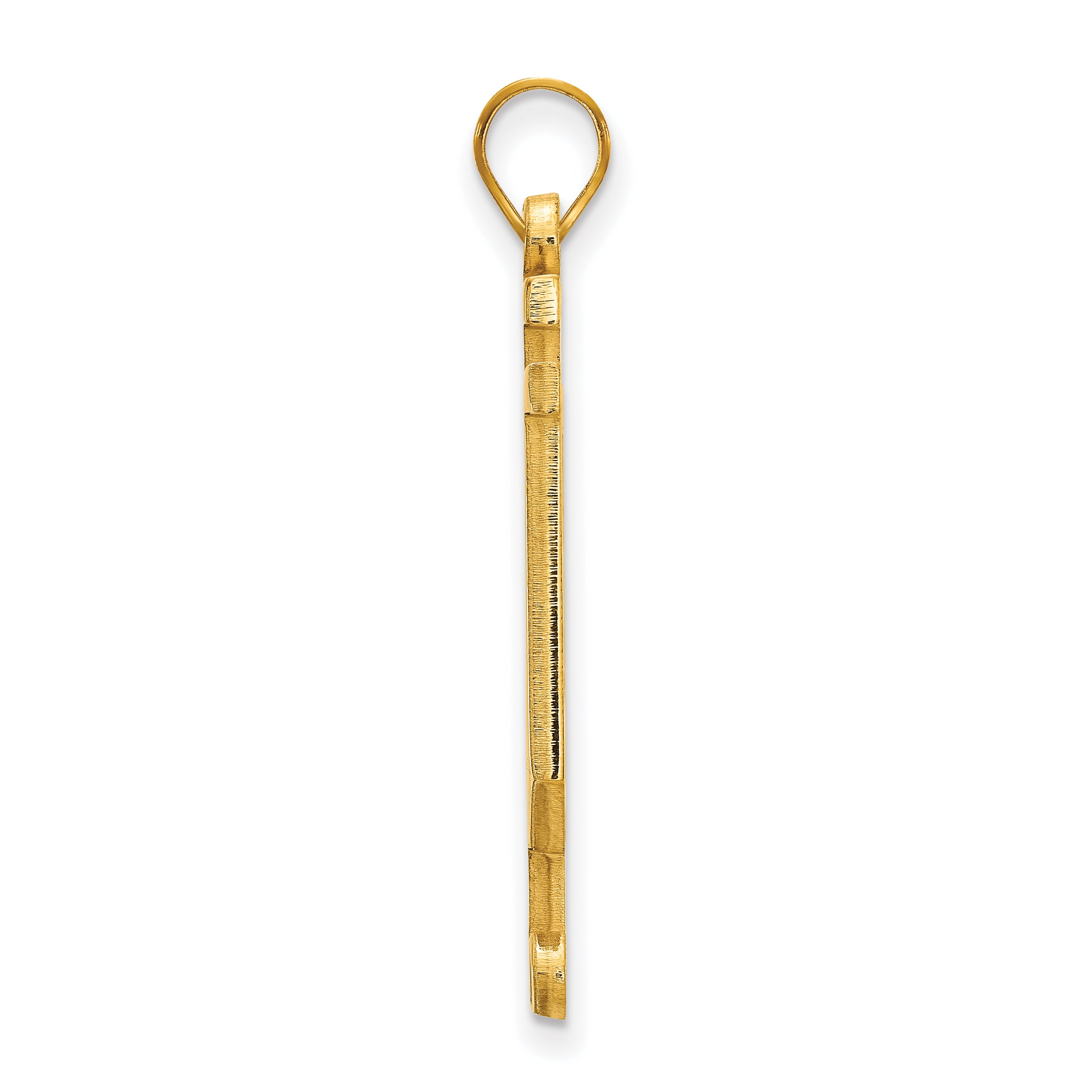 14K Gelbgold Logoart Indiana University I U Extra Groß Anhänger