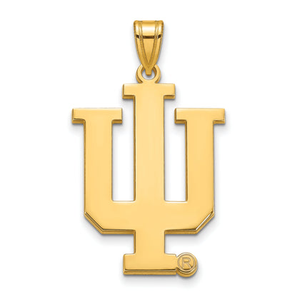 10K Gelbgold Logoart Indiana University I U Extra Groß Anhänger