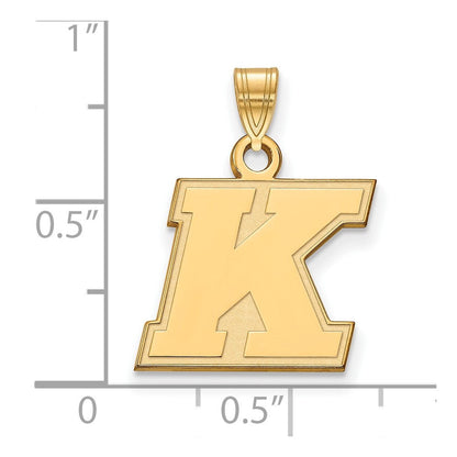 14K Gelbgold Logoart Kent State University Buchstabe K Klein Anhänger