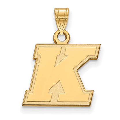 10K Gelbgold Logoart Kent State University Buchstabe K Klein Anhänger