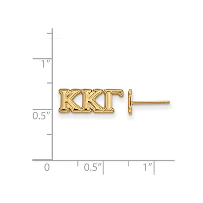 Vergoldet Sterlingsilber Logoart Kappa Gamma Sorority Greek Buchstaben Extra Klein Ohrstecker