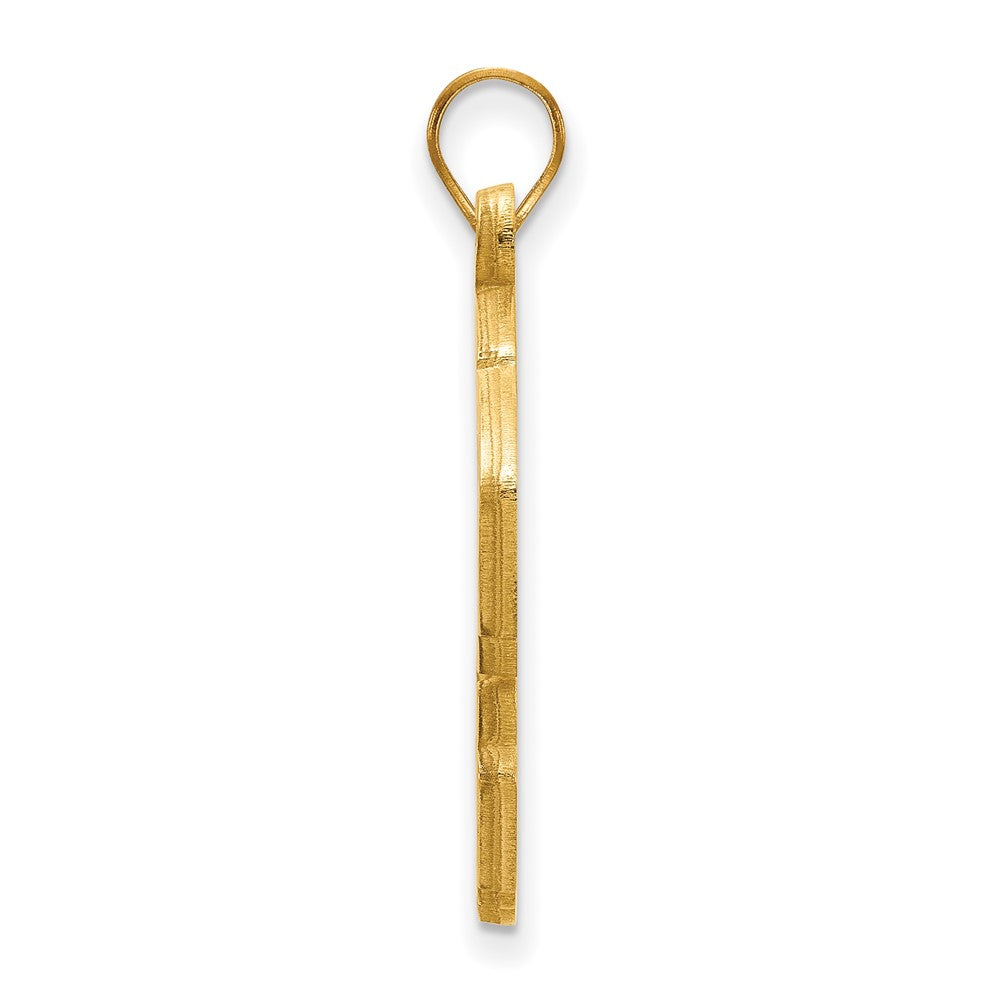 14K Gelbgold Logoart Kansas State University Wildkatze Extra Groß Anhänger
