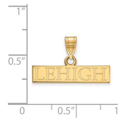 10K Gelbgold Logoart Lehigh University Klein Stab Anhänger