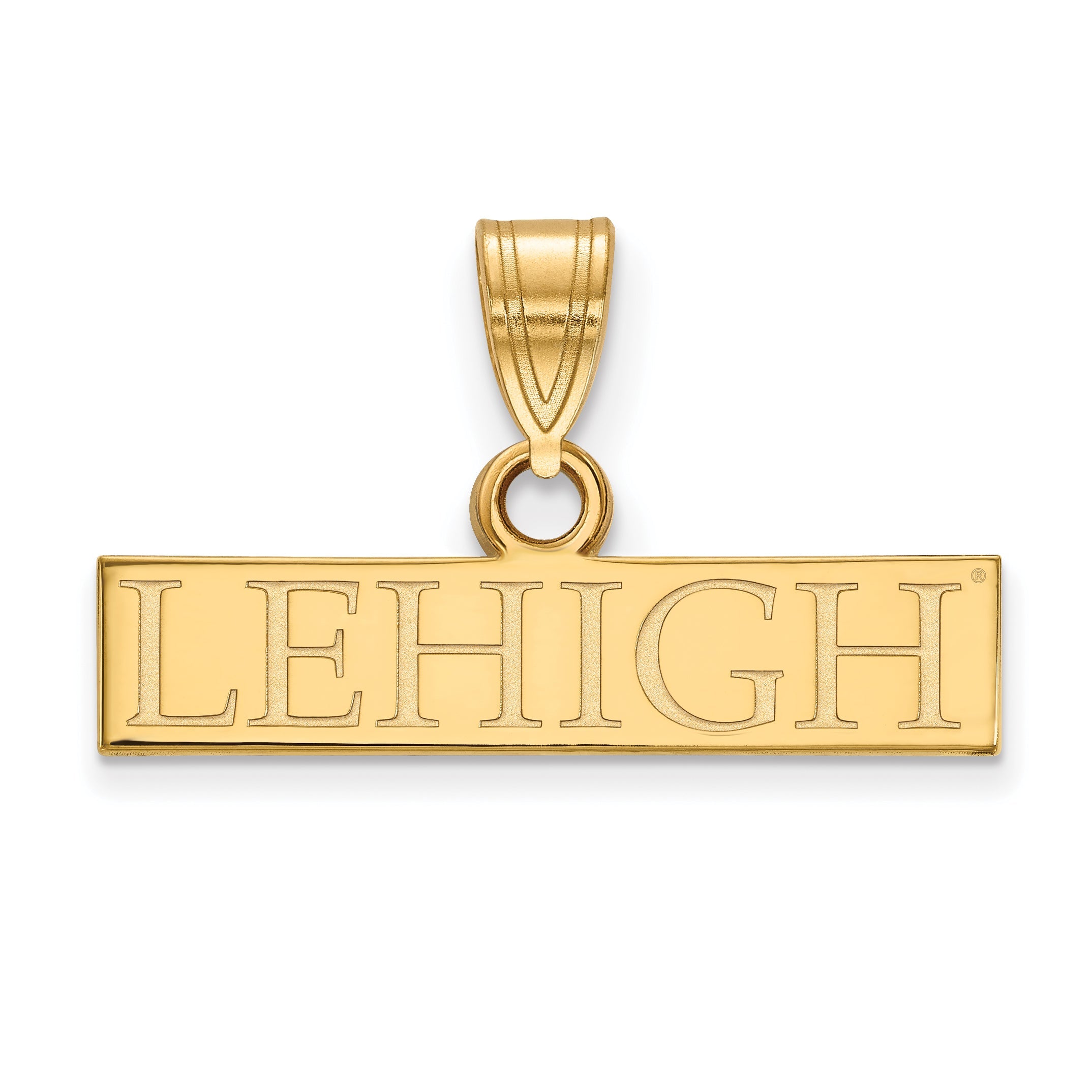 Vergoldet Sterlingsilber Logoart Lehigh University Klein Stab Anhänger