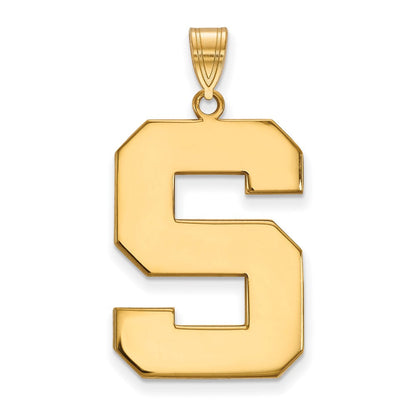 10K Gelbgold Logoart Michigan State University Buchstabe S Extra Groß Anhänger