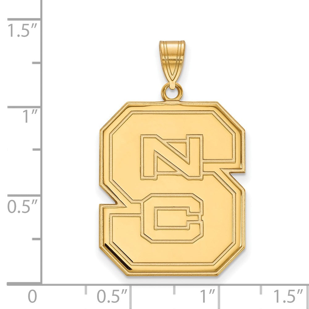 10K Gelbgold Logoart North Carolina State University N C S Extra Groß Anhänger