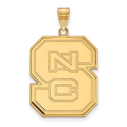 10K Gelbgold Logoart North Carolina State University N C S Extra Groß Anhänger