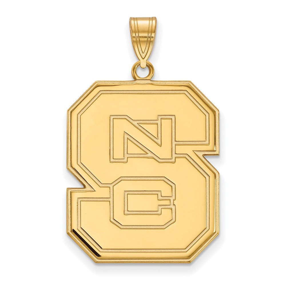 14K Gelbgold Logoart North Carolina State University N C S Extra Groß Anhänger