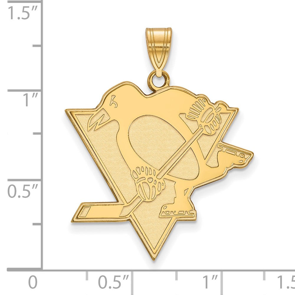 14K Gelbgold Pittsburgh Penguins Extra Groß Anhänger