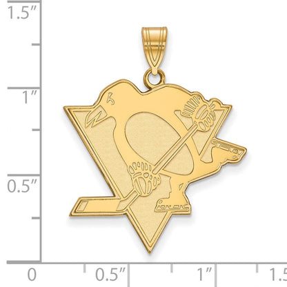 14K Gelbgold Pittsburgh Penguins Extra Groß Anhänger