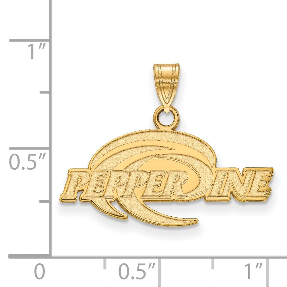 10K Gelbgold Logoart Pepperdine University Mittel Anhänger