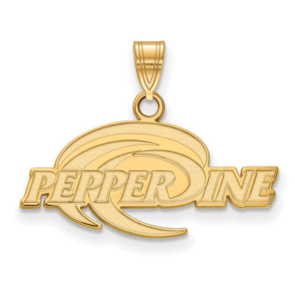 10K Gelbgold Logoart Pepperdine University Mittel Anhänger