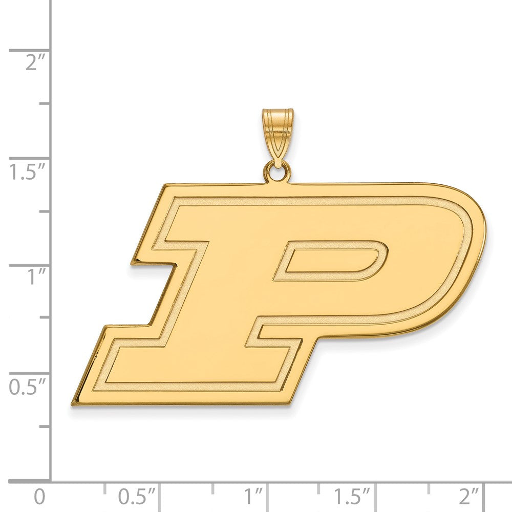14K Gelbgold Logoart Purdue University Buchstabe P Extra Groß Anhänger