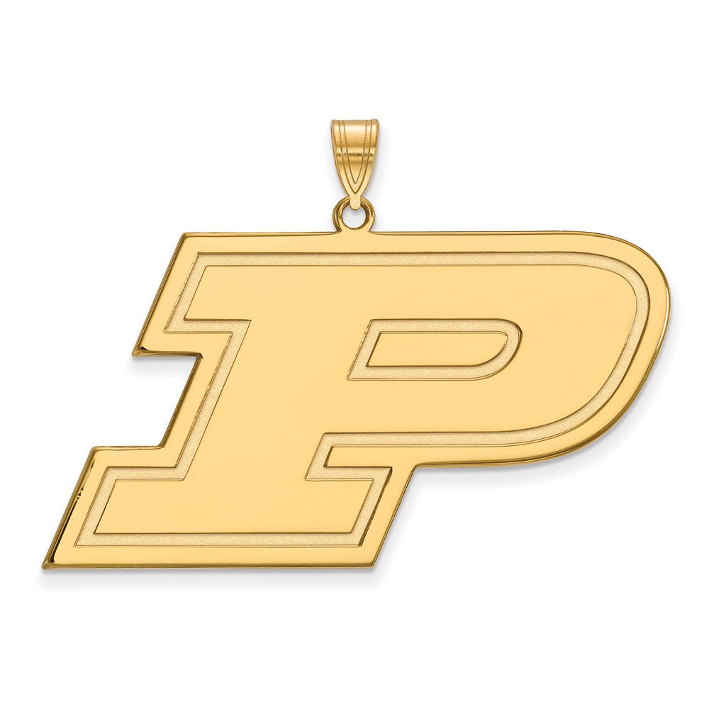 10K Gelbgold Logoart Purdue University Buchstabe P Extra Groß Anhänger