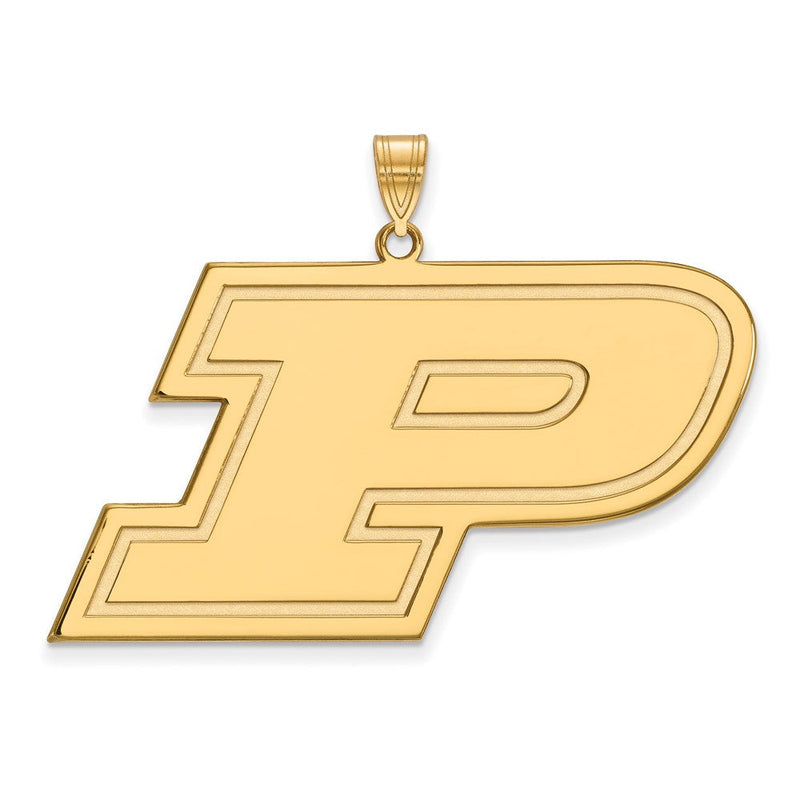 10K Gelbgold Logoart Purdue University Buchstabe P Extra Groß Anhänger