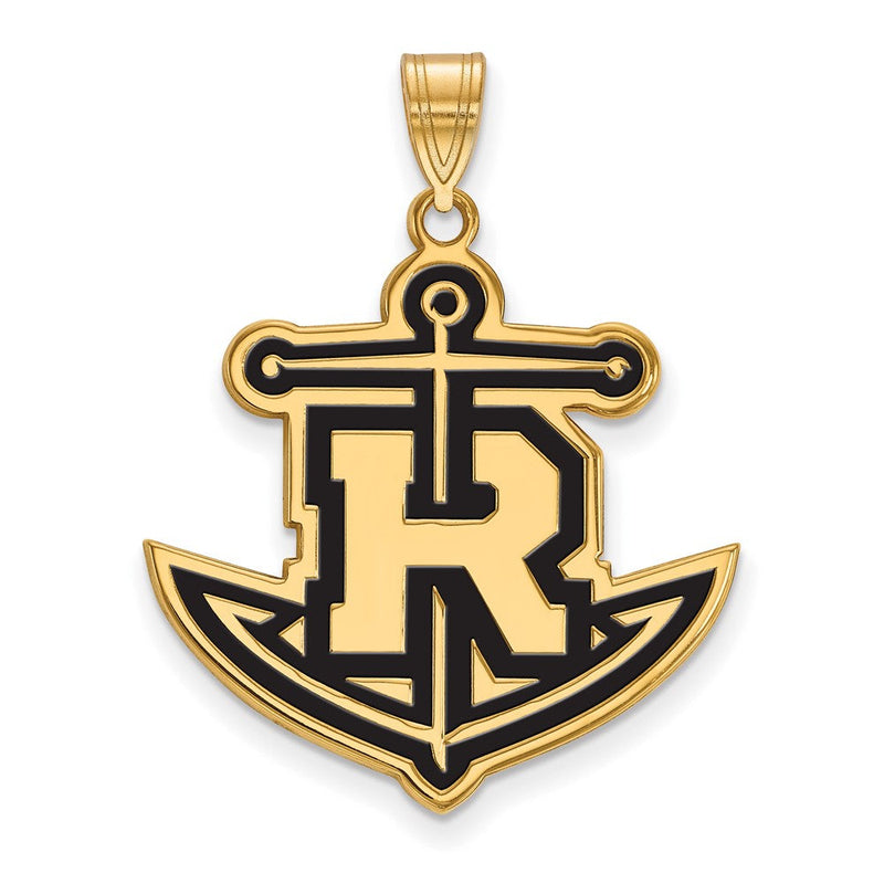 Vergoldet Sterlingsilber Logoart Rollins College Anker Extra Groß Emailliert Anhänger