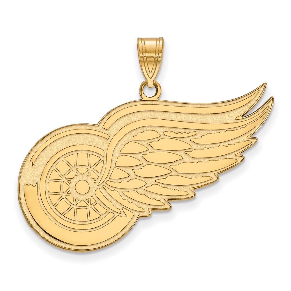 10K Gelbgold Nhl Logoart Detroit Rot Flügel Extra Groß Anhänger