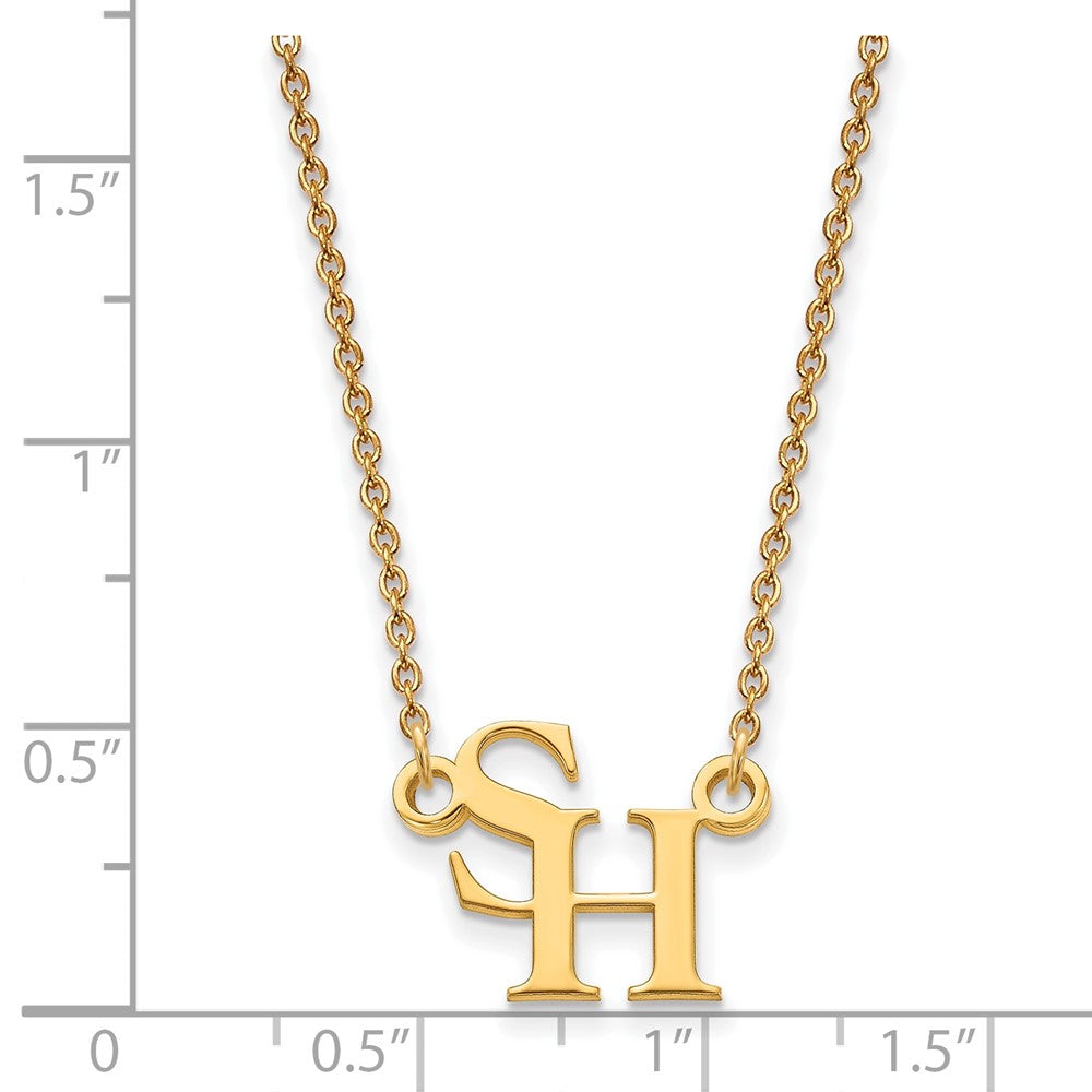10K Gelbgold Logoart Sam Houston State University Klein Anhänger 18 Zoll Halskette