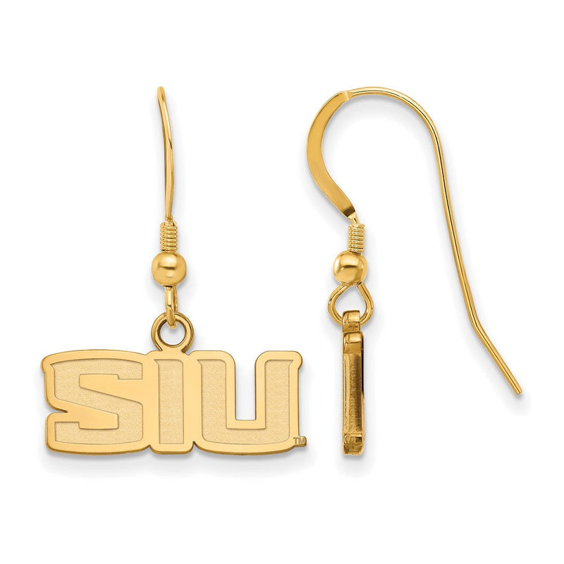 Vergoldet Sterlingsilber Logoart Southern Illinois University S I U Extra Klein Hängend Draht Ohrringe