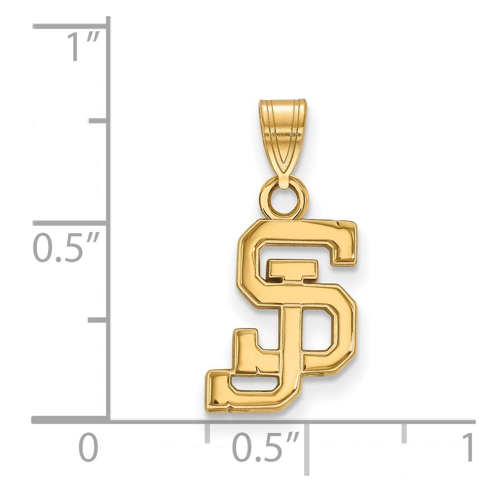 10K Gelbgold Logoart San Jose State University S J Klein Anhänger