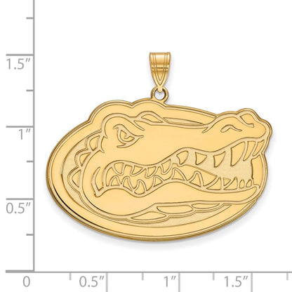 10K Gelbgold Logoart University Of Florida Gator Extra Groß Anhänger