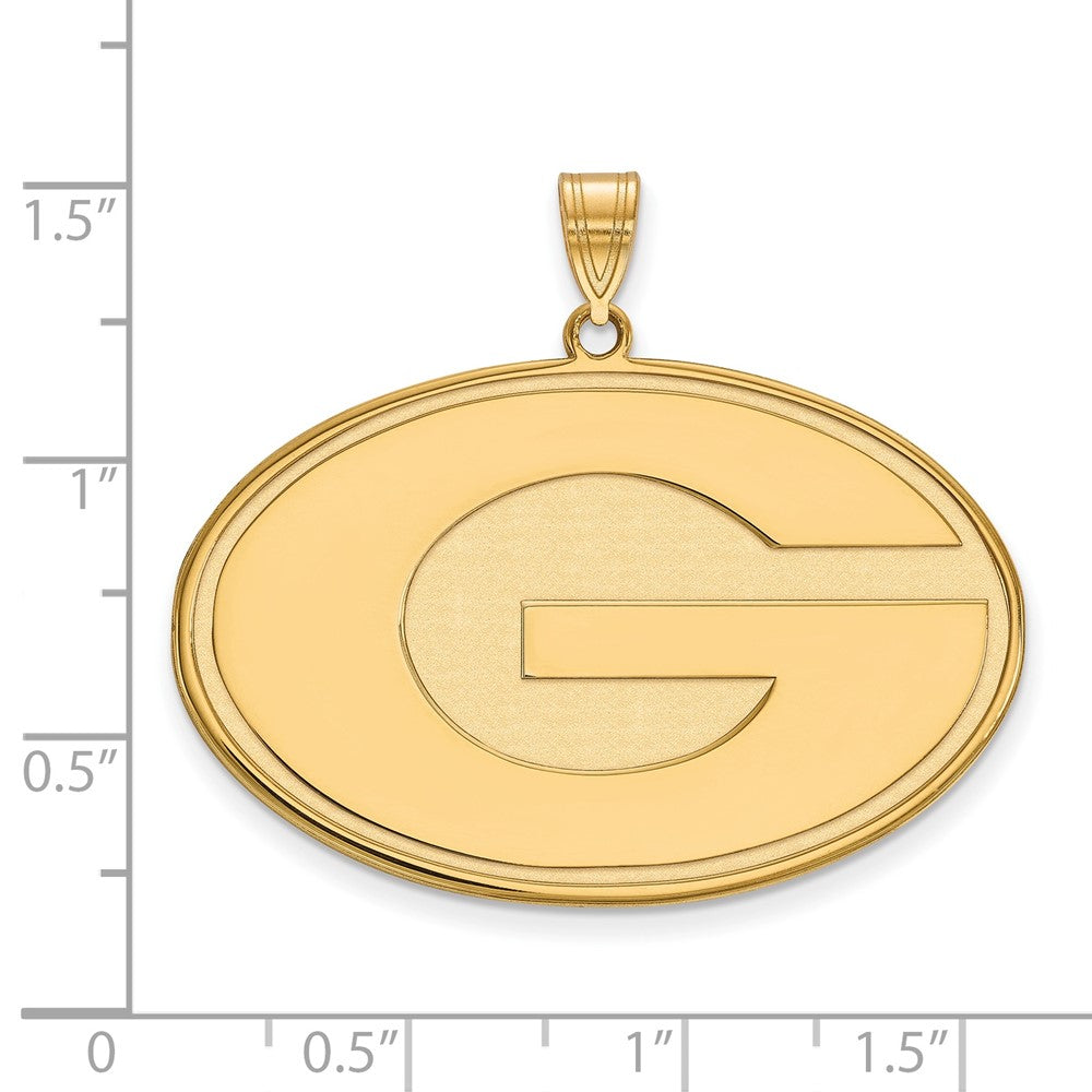 10K Gelbgold Logoart University Of Georgia Buchstabe G Extra Groß Anhänger
