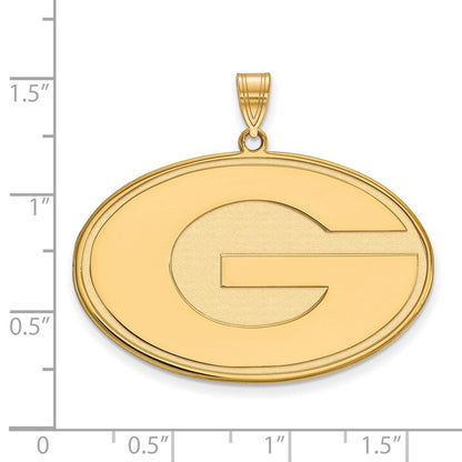 10K Gelbgold Logoart University Of Georgia Buchstabe G Extra Groß Anhänger
