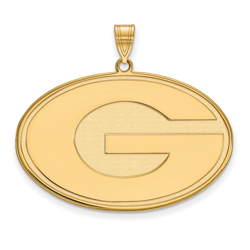 10K Gelbgold Logoart University Of Georgia Buchstabe G Extra Groß Anhänger