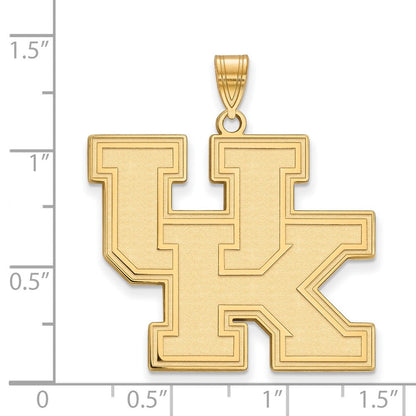10K Gelbgold Logoart University Of Kentucky U K Extra Groß Anhänger