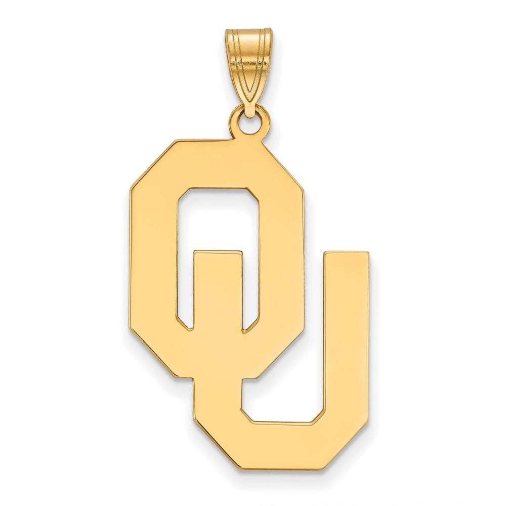10K Gelbgold Logoart University Of Oklahoma O U Extra Groß Anhänger