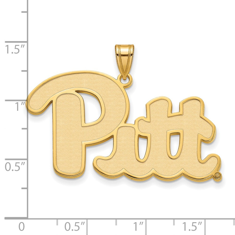 10K Gelbgold Logoart University Of Pittsburgh Extra Groß Anhänger