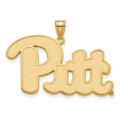 14K Gelbgold Logoart University Of Pittsburgh Extra Groß Anhänger