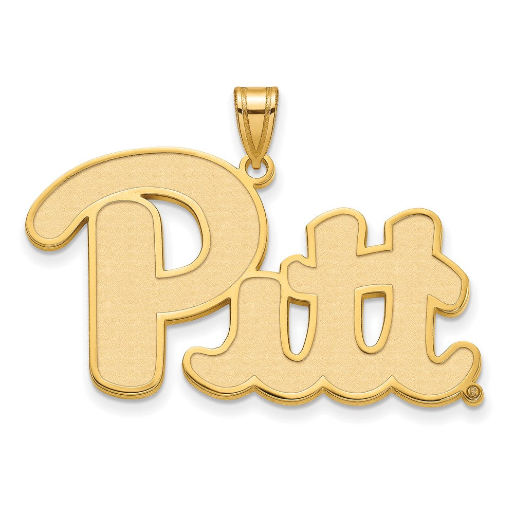 10K Gelbgold Logoart University Of Pittsburgh Extra Groß Anhänger